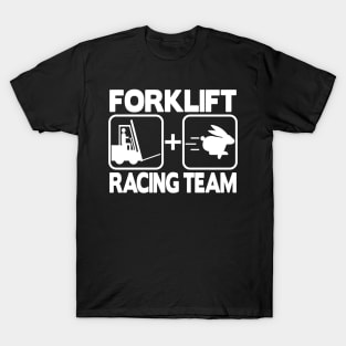 Forklift Racing Team Logistic Forklifts Fork Warehouse T-Shirt